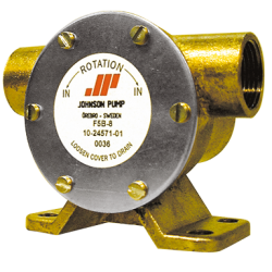 Johnson Pump bronzen impellerpomp F5B-8, 46l-min, binnendraad 3-4 , voetmontage-pulley-aandrijving