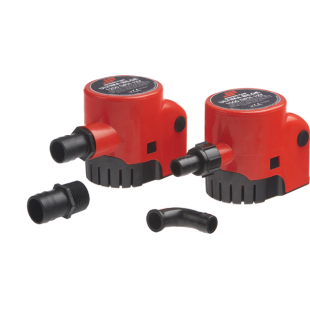 Johnson Pump Ultima bilgepomp met vlotterschakelaar, 600GPH, 12V-2,5A, 38l-min, slangaansl. 3-8