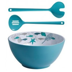 28008 - Coastal Salad Bowl And Cutlery 1 set ( 3pcs)