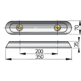 Huid anode type 35 Aluminium