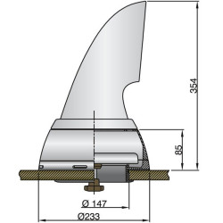 Doradebox RVS voor luchthapper D125mm