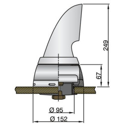 Doradebox RVS voor luchthapper D75mm