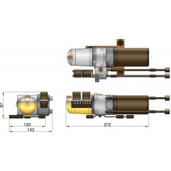 VETUS elektro-hydraulische pomp, 12 V, type A, 350 cmÂ³-min