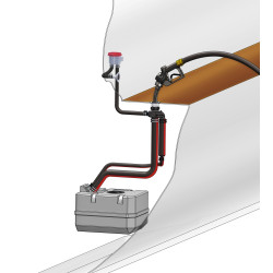 Brandstofoverloop Alu D=38mm - D=16mm