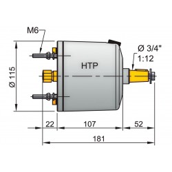 Stuurpomp type HTP20, pijp D 10mm