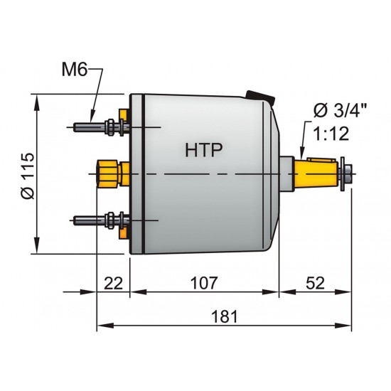 Stuurpomp type HTP42, pijp D 10mm