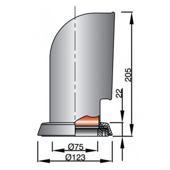 Luchthapp type Jerry, RVS316, met rode binnenkant