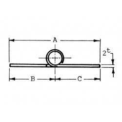 SCHARNIER RVS 72X38,5X2 MM