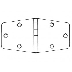 SCHARNIER RVS 151X74,5X2 MM