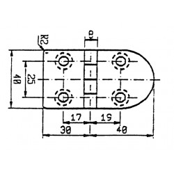 SCHARNIER 70X40 90 GR