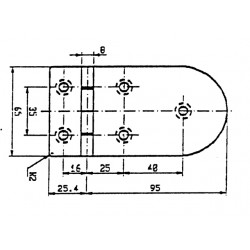 SCHARNIER 120,4X65 90 GR