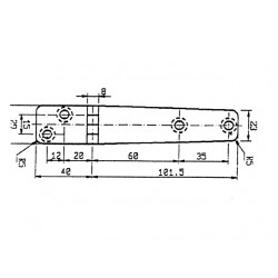 SCHARNIER 141,5X29 90 GR