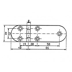 SCHARNIER 126X40 90 GR