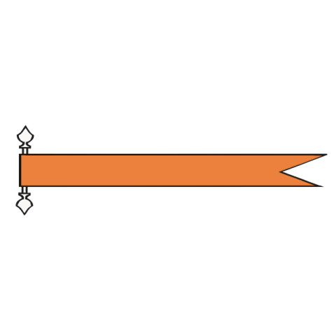 ORANJE WIMPEL 275 CM.