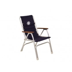 DEKSTOEL ALU. NAVY BLAUW