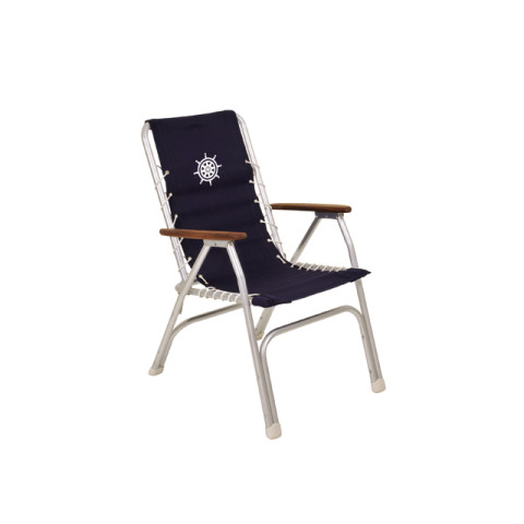 DEKSTOEL ALU. NAVY BLAUW