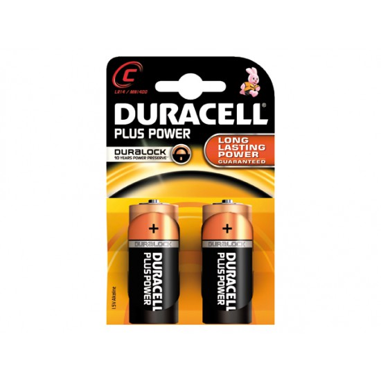 DURACELL PLUS MN1400, C, 2-PACK