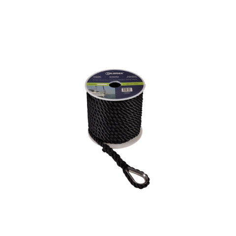 ANKERLIJN POLYESTER 12MM 30M ZWART