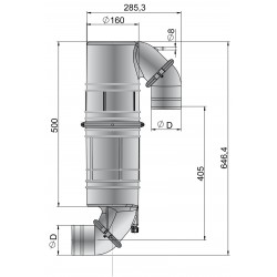 Geluiddemper - zwanehals NLPG kunststof 60mm