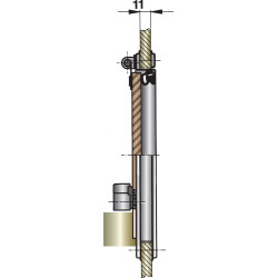 Patrijspoort PQ53+ hor D 175 mm RVS smoke acrylaat