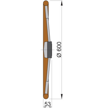 Kunststof stuurwiel PRO diam 60 cm