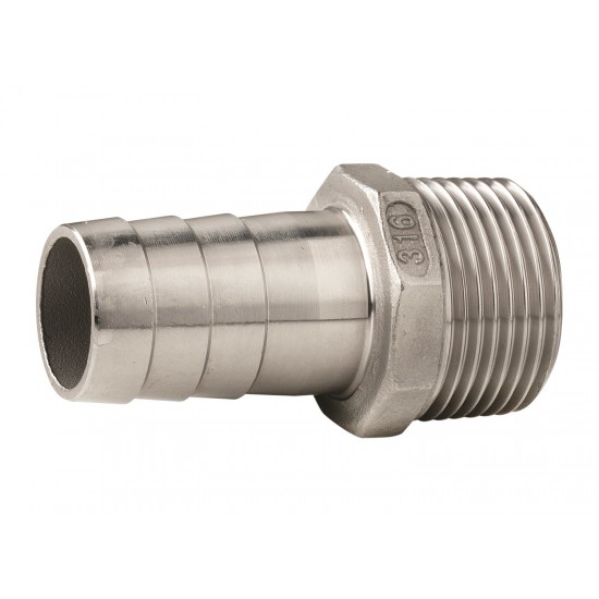 Hose connector AISI 316 male G1''