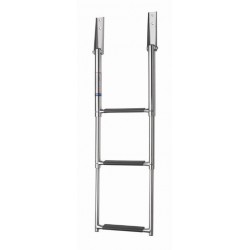 Zwemladder, SS316, 3 trede met synthetiche grips, telescopic transom mo