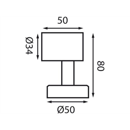 BÃtsystem Tube D1 enkel LED leeslamp, 12V-0,6W