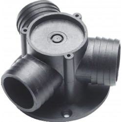 Y-connector 38mm, met flens