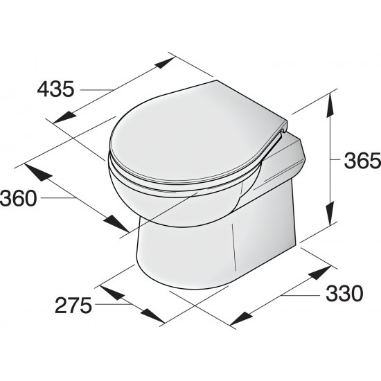 Toilet type SMTO, 24V met tuimelschakelaar
