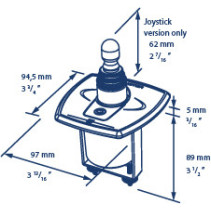 Boegschroefpaneel elektr. joystick, metaal