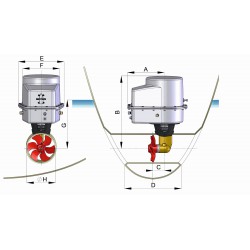 Boegschroef 45kgf 12V tunnel D125mm IP