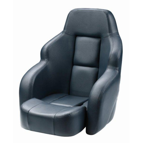 Stoel  Commander  skai dark blue, flip- up