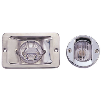 allpa LED-Heklicht, rond, 8-30V - 1W, 135Âº, LED 1x 1W, RVS huis met heldere lens