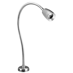 allpa Flexibele LED-kaartleeslamp, verchroomd messing, 8-30V-1,2W, LED 1x 1W