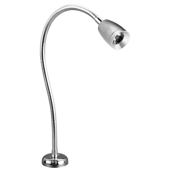 allpa Flexibele LED-kaartleeslamp, verchroomd messing, 8-30V-1,2W, LED 1x 1W
