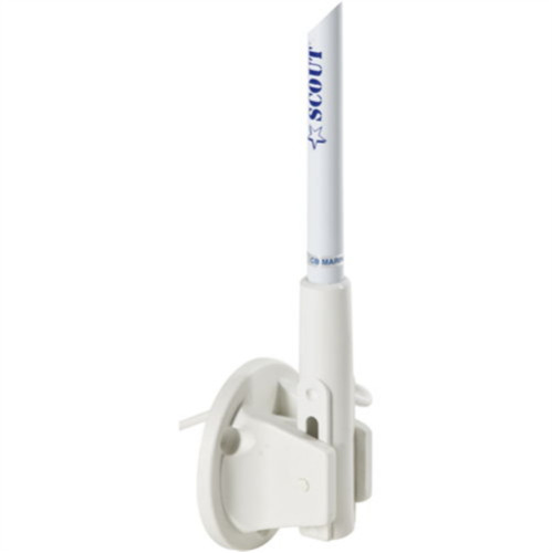 ANTENNE VHF WIT 1,5M KLAP VOET KS22-BS