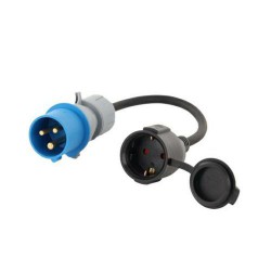 Adaptersnoer CEE naar schuko 40cm