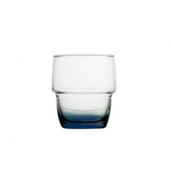 16928Z - Party Blue Small Water Glass Stackable Ecozen - 6 u
