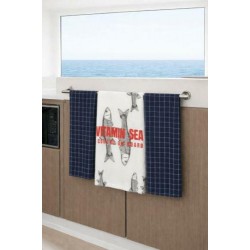 46101 -Vitamin Sea - Keukendoeken, set van 3 stuks - Blauw