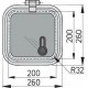 Libero vent. luik 200x200mm new lock (R=32mm)