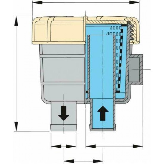 Filter koelwater slangaansluiting 15,9mm