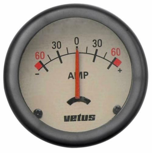 Amperemeter met losse shunt,12-24V +-- 100A 52mm