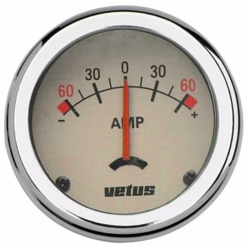 Amperemeter met losse shunt,12-24V +-- 100A 52mm