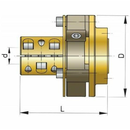 Type Bullflex 12 voor asdiameter D 35 mm