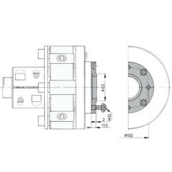 Type Bullflex 12 voor asdiameter D 35 mm