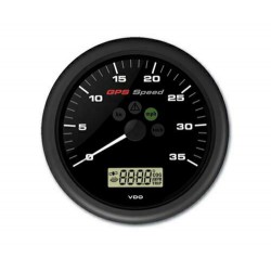 VDO VL GPS Speedometer zwart 12V Â°110 35 mph