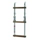 Opvouwbare ladder met teakhouten treden