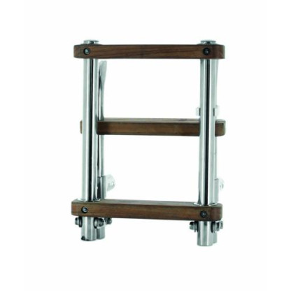 Opvouwbare ladder met teakhouten treden