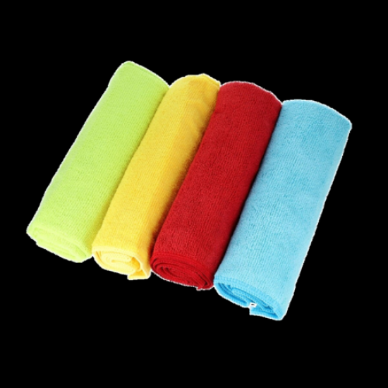 MENZERNA PACK OF 4 MICROFIBERS 40X40CM (ROOD, GEEL, GROEN, BLAUW)